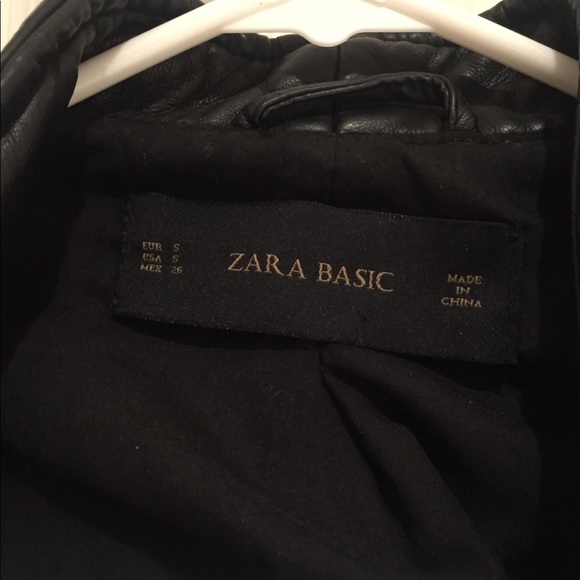 Zara faux leather black jacket - Picture 4 of 4